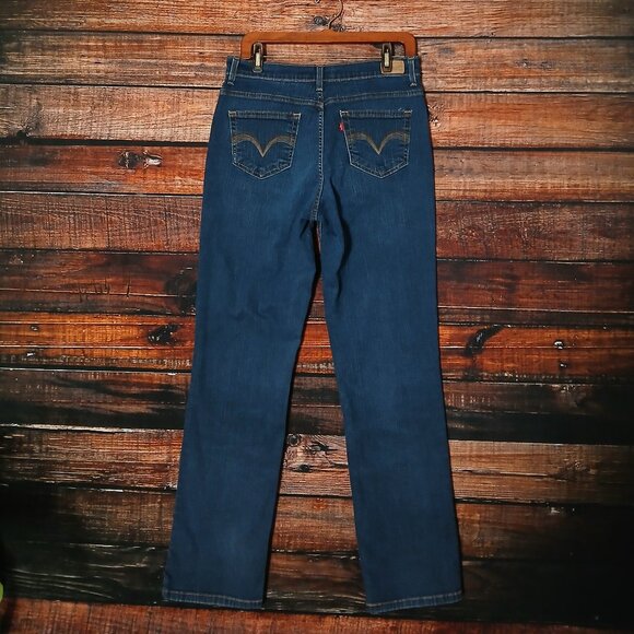 Levi's 512 Jeans Size 12 Perfectly Slimming Straight Leg Blue Denim Stretch - Picture 3 of 10